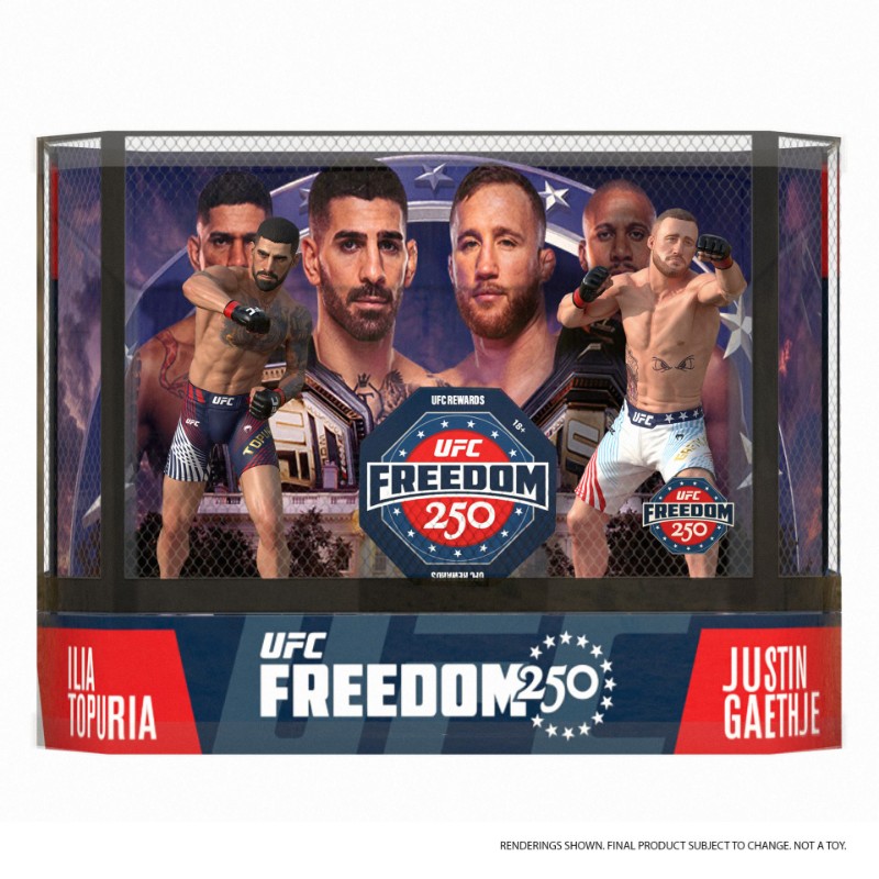 UFC POSED ILIA TOPURIA AND JUSTIN GAETHJE 2-PACK FREEDOM 250