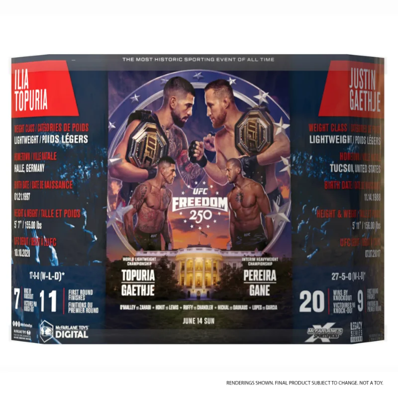 UFC POSED ILIA TOPURIA & JUSTIN GAETHJE 2-PACK FREEDOM 250
