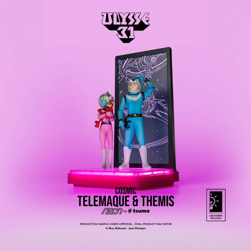 ULYSSE 31 TELEMACHUS & THEMIS COSMIC VERSION NEON FIGURE