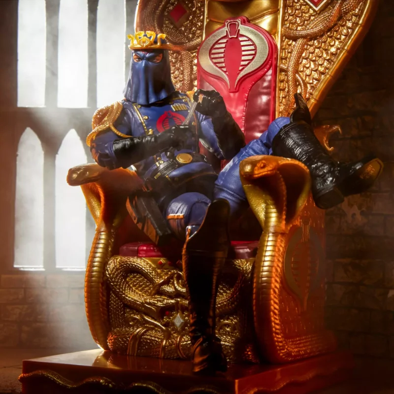 G.I. JOE COBRA COMMANDER DRESS UNIFORM AND THRONE ACTION FIGURE