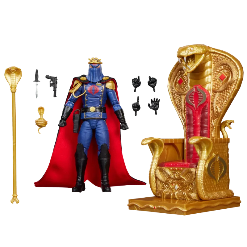 G.I. JOE COBRA COMMANDER DRESS UNIFORM AND THRONE ACTION FIGURE