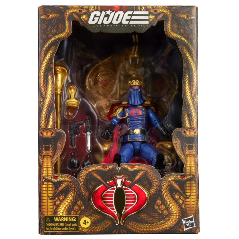 G.I. JOE COBRA COMMANDER DRESS UNIFORM AND THRONE ACTION FIGURE