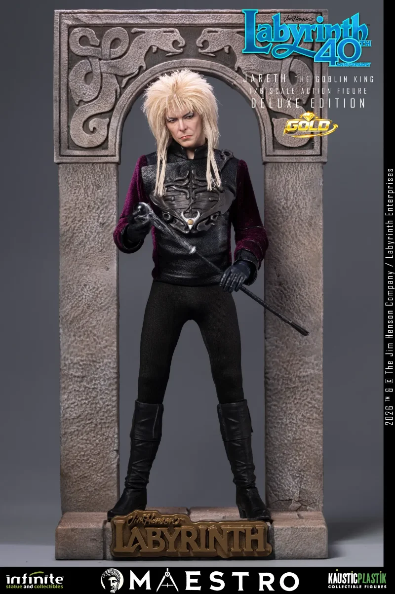 LABYRINTH JARETH THE GOBLIN KING 1/6 ACTION FIGURE DELUXE EDITION GOLD