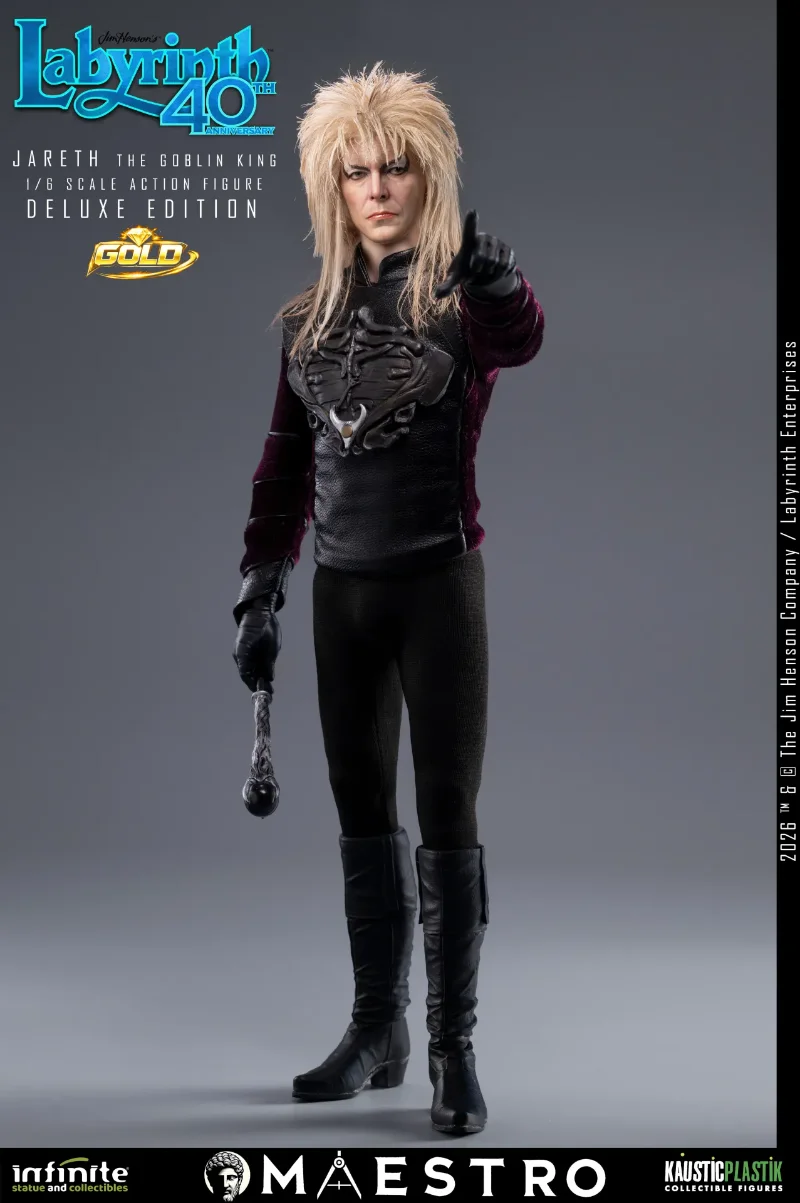 LABYRINTH JARETH THE GOBLIN KING 1/6 ACTION FIGURE DELUXE EDITION GOLD