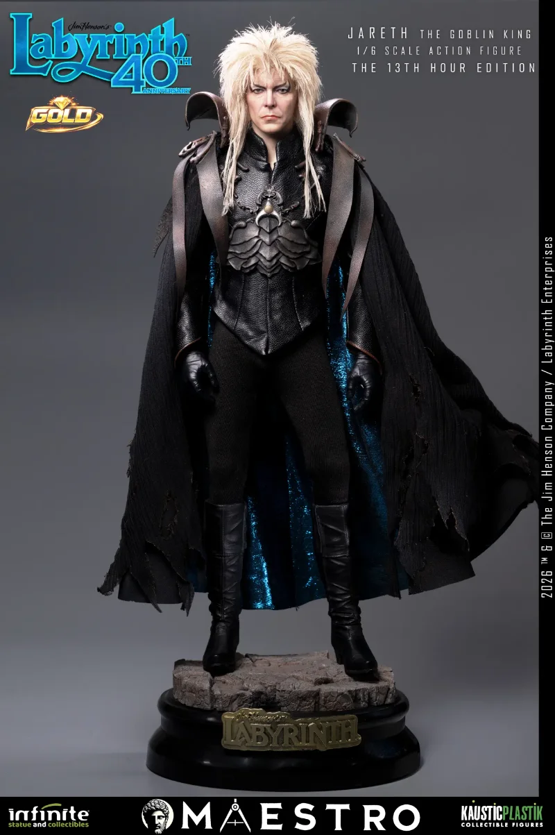 LABYRINTH JARETH THE GOBLIN KING 1/6 ACTION FIGURE THE 13TH HOUR EDITION GOLD