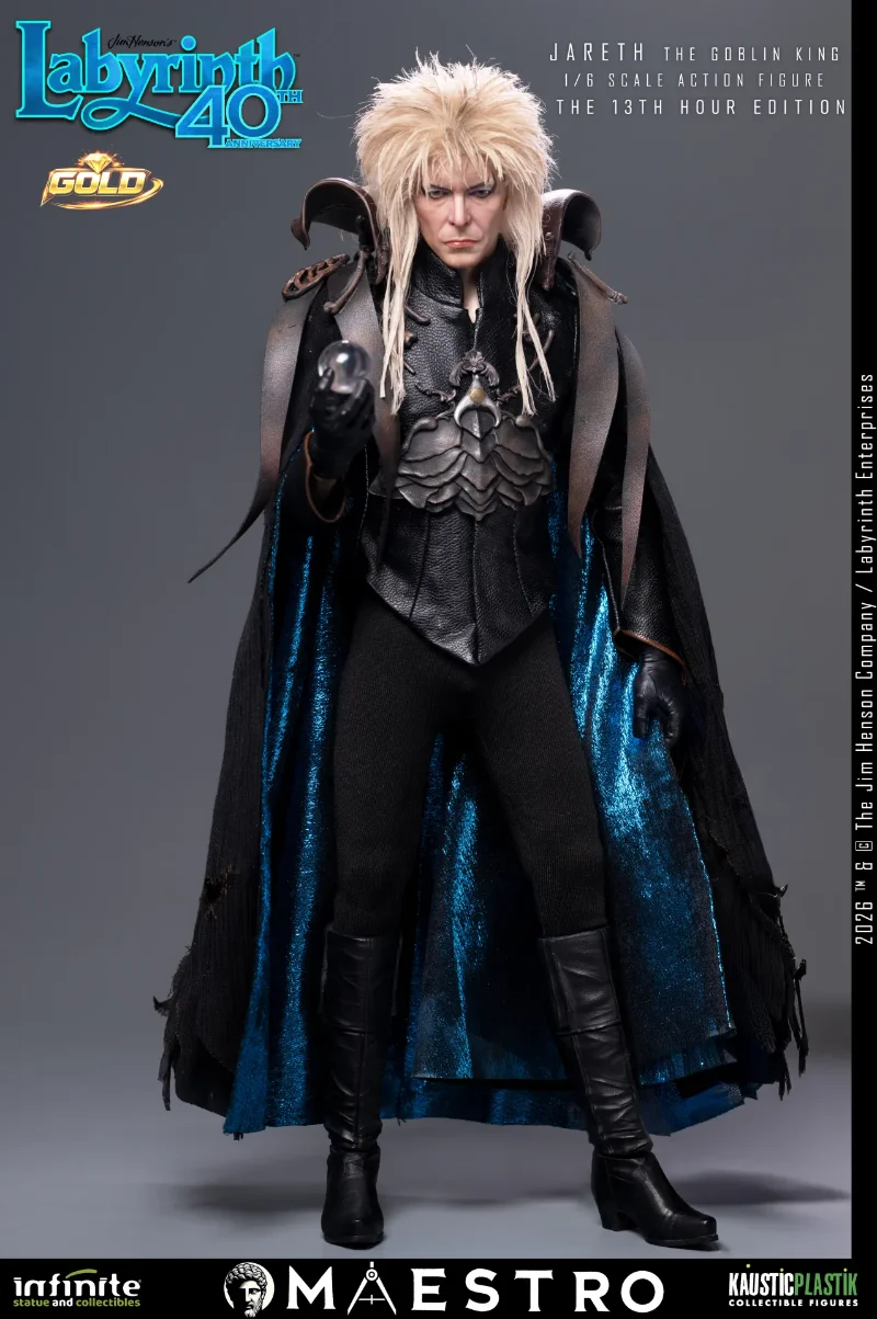 LABYRINTH JARETH THE GOBLIN KING 1/6 ACTION FIGURE THE 13TH HOUR EDITION GOLD