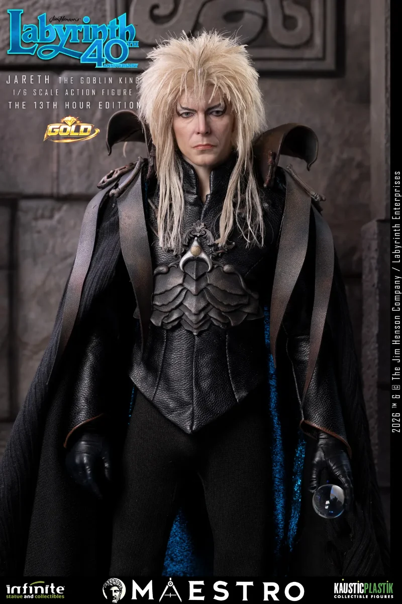 LABYRINTH JARETH THE GOBLIN KING 1/6 ACTION FIGURE THE 13TH HOUR EDITION GOLD