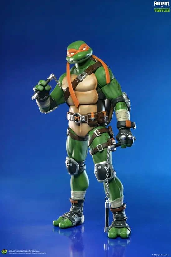 TEENAGE MUTANT NINJA TURTLES FORTNITE MICHELANGELO ACTION FIGURE