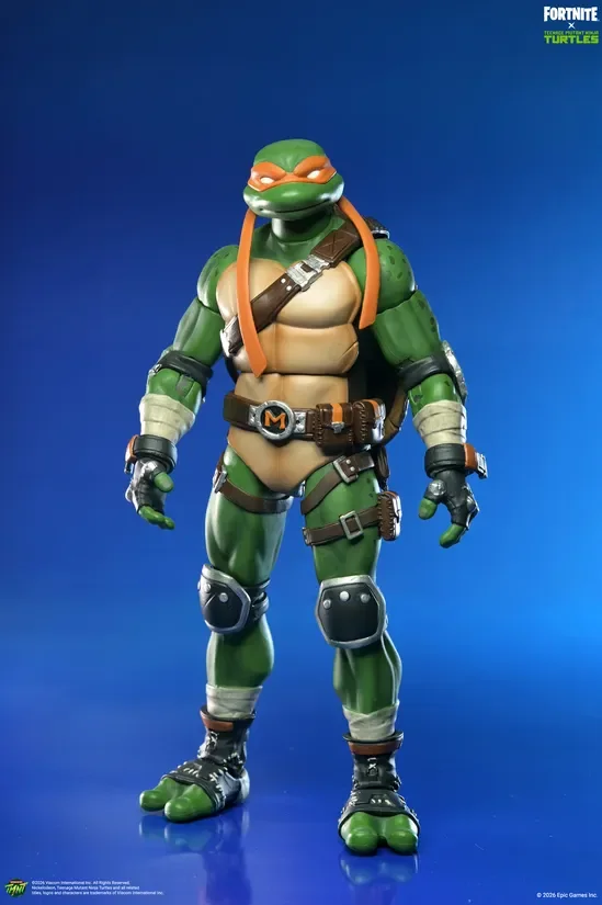 TEENAGE MUTANT NINJA TURTLES FORTNITE MICHELANGELO ACTION FIGURE