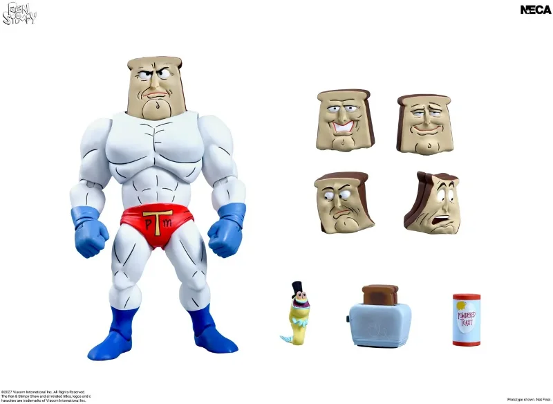 THE REN & STIMPY SHOW ULTIMATE POWDERED TOAST MAN 7INCH ACTION FIGURE
