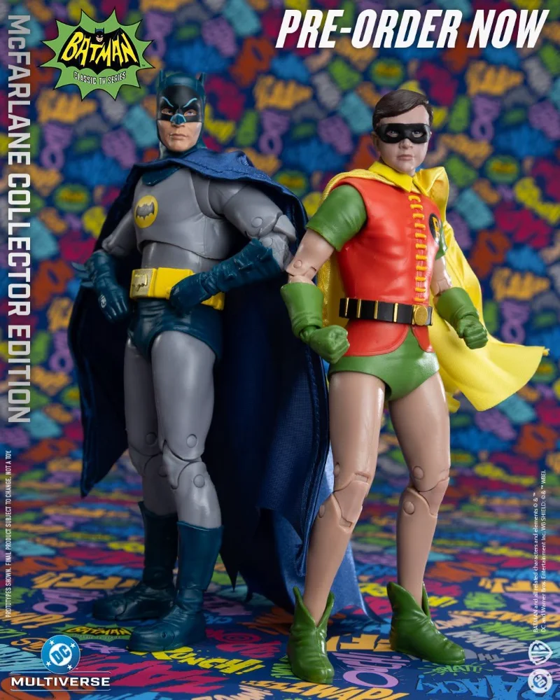DC COLLECTOR ED BATMAN 1966 BATMAN AND ROBIN 2-PK ACTION FIGURE