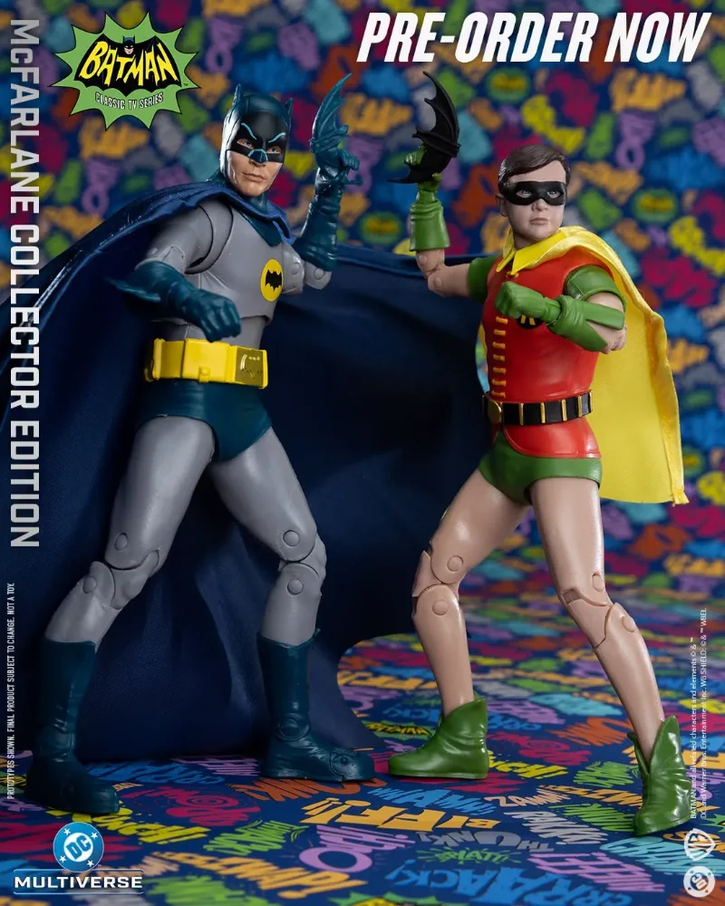 DC COLLECTOR ED BATMAN 1966 BATMAN AND ROBIN 2-PK ACTION FIGURE