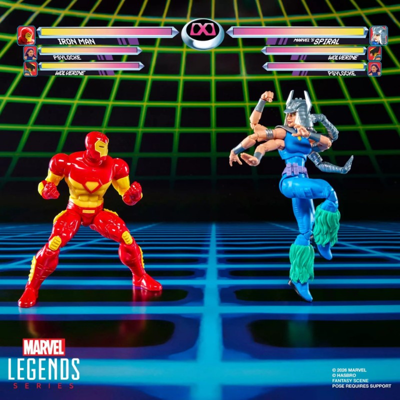 MARVEL LEGENDS MARVEL GAMES IRON MAN VS SPIRAL ACTION FIGURES