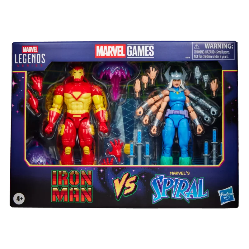 MARVEL LEGENDS MARVEL GAMES IRON MAN VS SPIRAL ACTION FIGURES