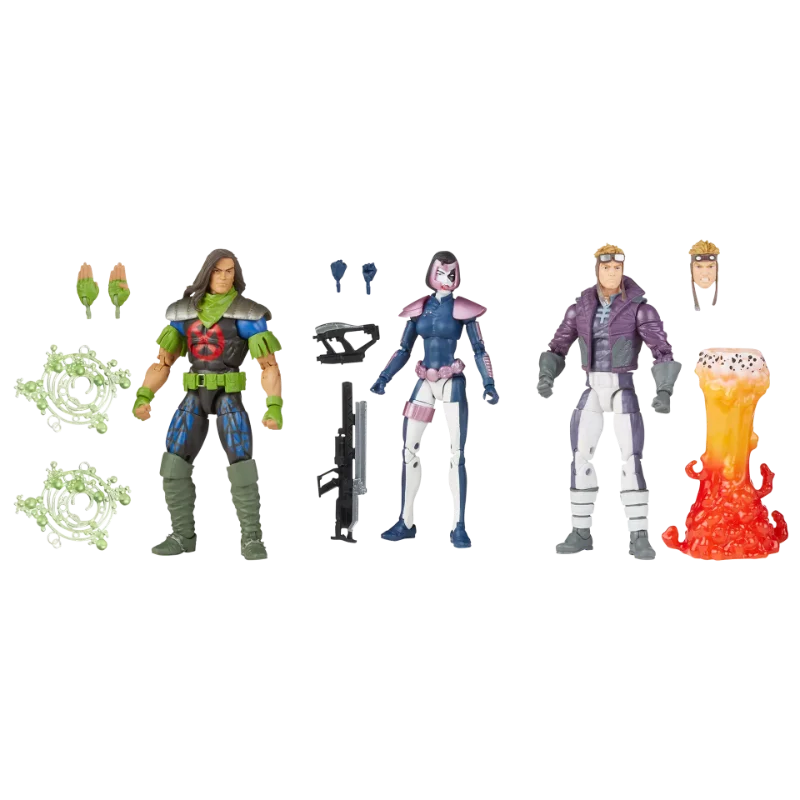 MARVEL LEGENDS X-FORCE DOMINO RICTOR AND CANNONBALL ACTION FIGURES