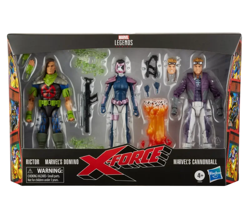 MARVEL LEGENDS X-FORCE DOMINO RICTOR AND CANNONBALL ACTION FIGURES