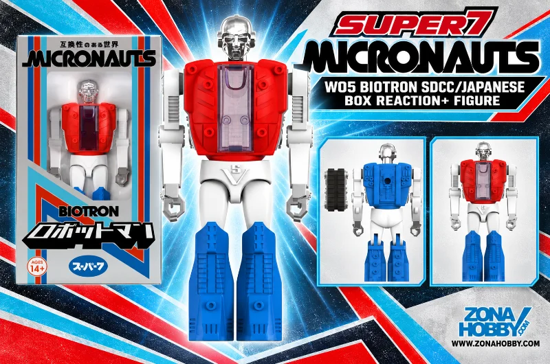 MICRONAUTS W05 BIOTRON SDCC/JAPANESE BOX REACTION+ FIGURE