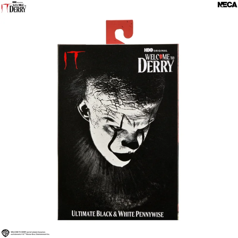 IT WELCOME TO DERRY PENNYWISE BLACK & WHITE ULTIMATE ACTION FIGURE