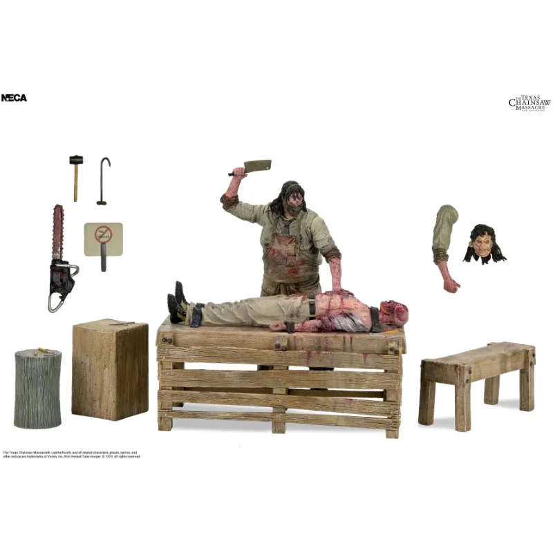 THE TEXAS CHAINSAW MASSACRE THE BEGINNING SLUAGHTERHOUSE ACTION FIGURE BOX SET