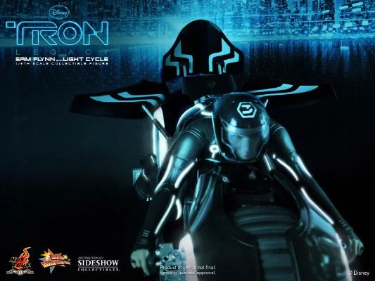 1/6 HOT TOYS - TRON LEGACY SAM FLYNN W LIGHT CYCLE