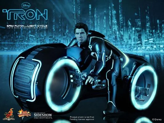 1/6 HOT TOYS - TRON LEGACY SAM FLYNN W LIGHT CYCLE