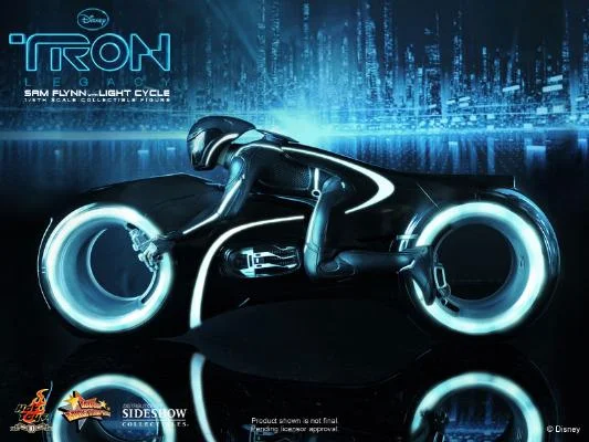 1/6 HOT TOYS - TRON LEGACY SAM FLYNN W LIGHT CYCLE