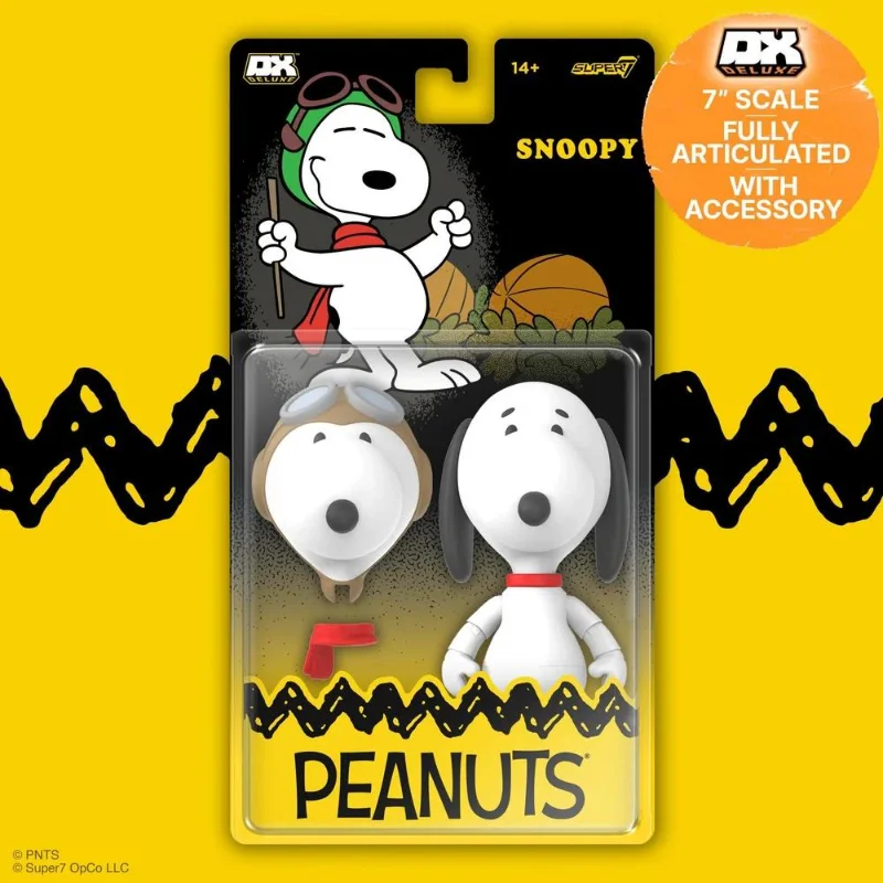 PEANUTS DELUXE W1 SNOOPY FLYING ACE ACTION FIGURE