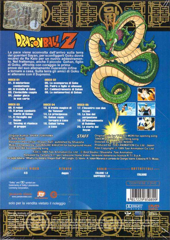 DVD - DRAGON BALL Z - BOX 01 (5 DVD)
