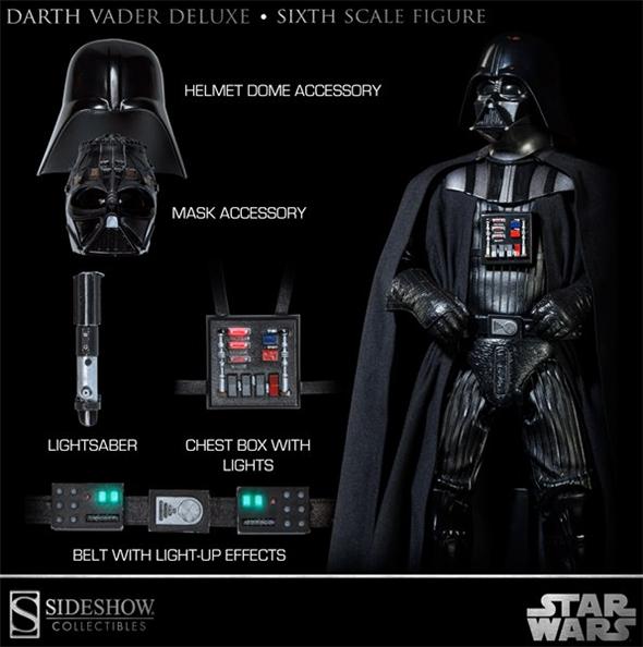 1/6 SIDESHOW TOYS - STAR WARS DARTH VADER DLX