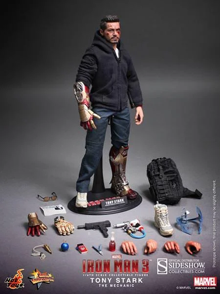 1/6 HOT TOYS - IRON MAN TONY STARK THE MECHANIC