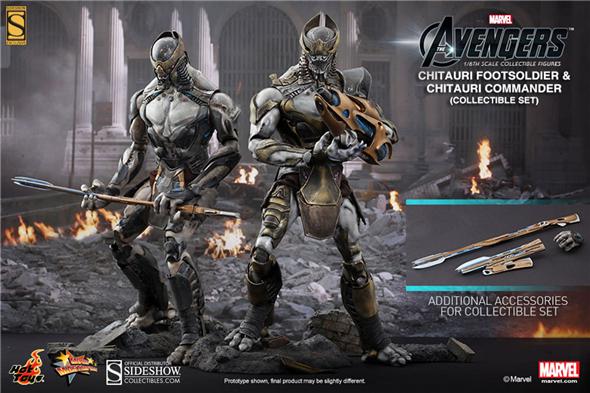 1/6 HOT TOYS - AVENGERS CHITAURI COMMANDER  SOLDIER SET