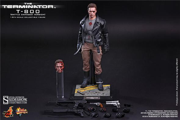 1/6 HOT TOYS - TERMINATOR T-800 BATTLE DAMAGED
