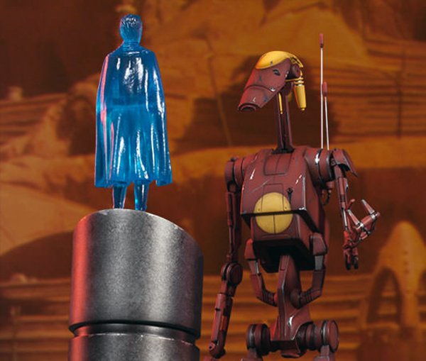 1/6 SIDESHOW TOYS - STAR WARS GEONOSIS COMM DROID & HOLOGRAM