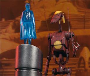 1/6 SIDESHOW TOYS - STAR WARS GEONOSIS COMM DROID & HOLOGRAM