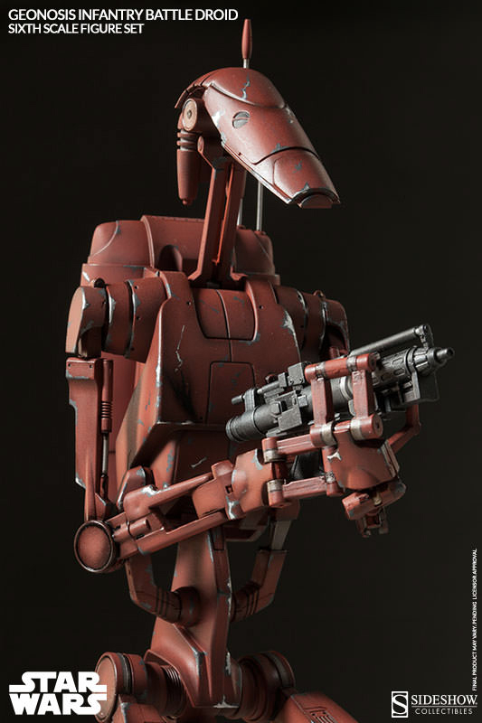 1/6 SIDESHOW TOYS - STAR WARS GEONOSIS INFANTRY BATTLE DROIDS