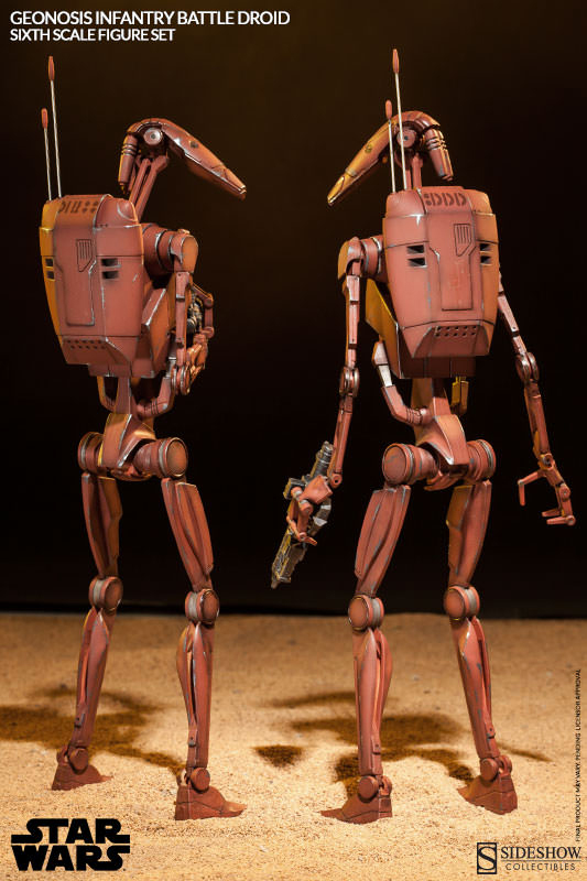 1/6 SIDESHOW TOYS - STAR WARS GEONOSIS INFANTRY BATTLE DROIDS