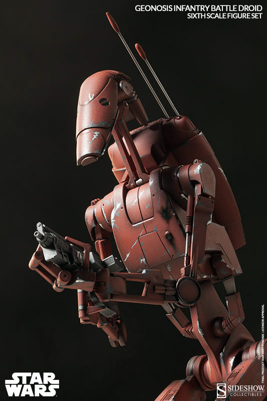 1/6 SIDESHOW TOYS - STAR WARS GEONOSIS INFANTRY BATTLE DROIDS