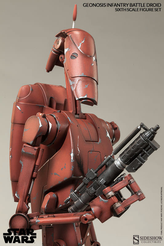 1/6 SIDESHOW TOYS - STAR WARS GEONOSIS INFANTRY BATTLE DROIDS
