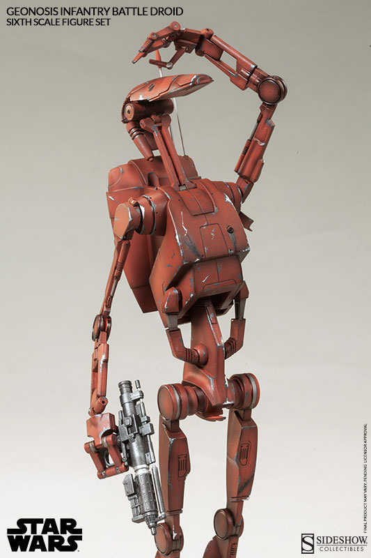 1/6 SIDESHOW TOYS - STAR WARS GEONOSIS INFANTRY BATTLE DROIDS