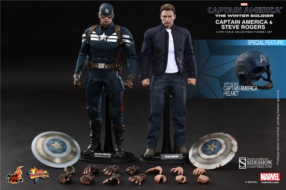 1/6 HOT TOYS - CAPTAIN AMERICA STEALTH S.T.R.I.K.E. & STEVE ROGERS