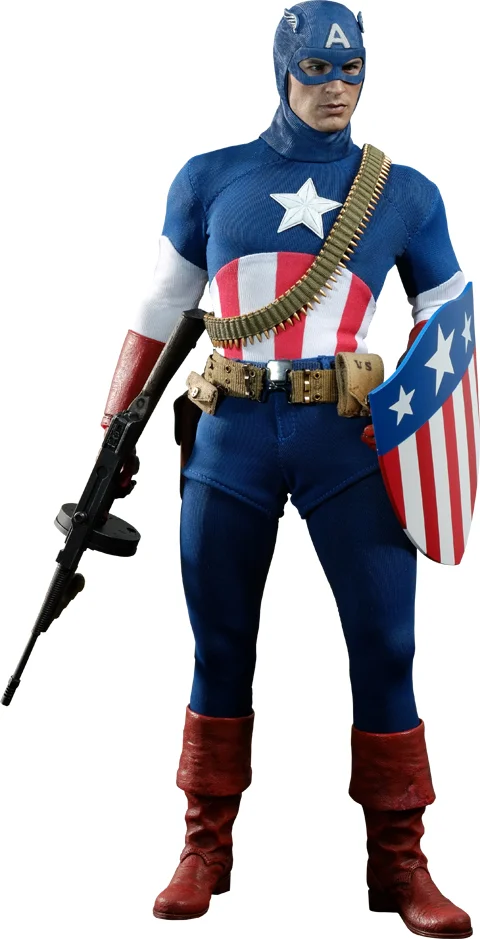 1/6 HOT TOYS - CAPTAIN AMERICA CAP STARSPANGLD SDCC