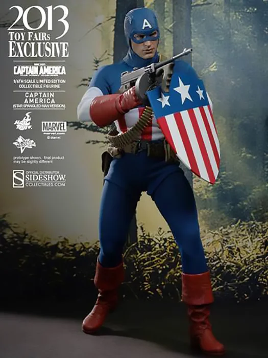 1/6 HOT TOYS - CAPTAIN AMERICA CAP STARSPANGLD SDCC