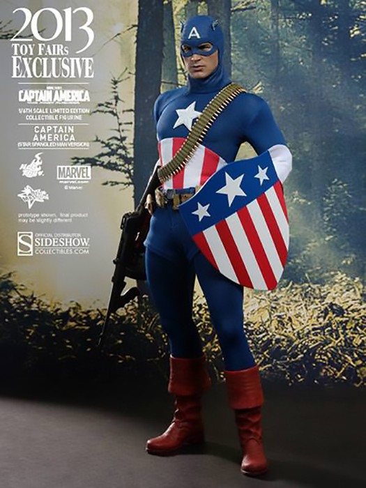 1/6 HOT TOYS - CAPTAIN AMERICA CAP STARSPANGLD SDCC