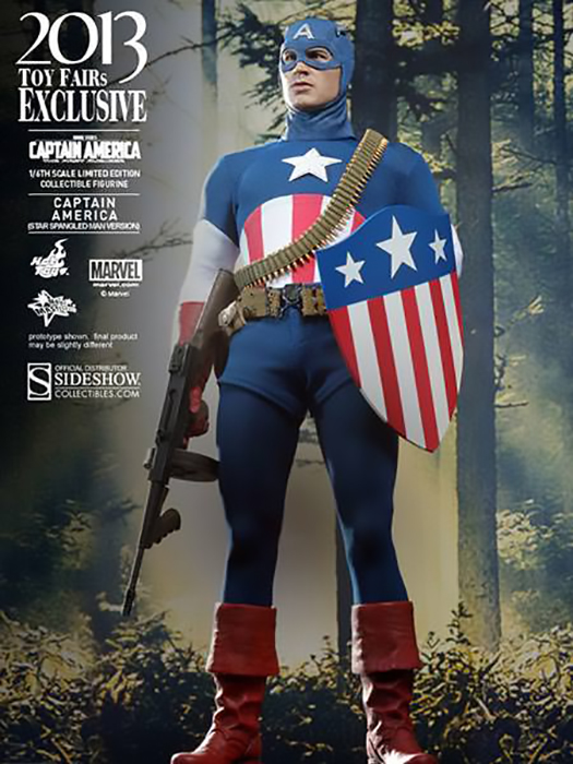 1/6 HOT TOYS - CAPTAIN AMERICA CAP STARSPANGLD SDCC