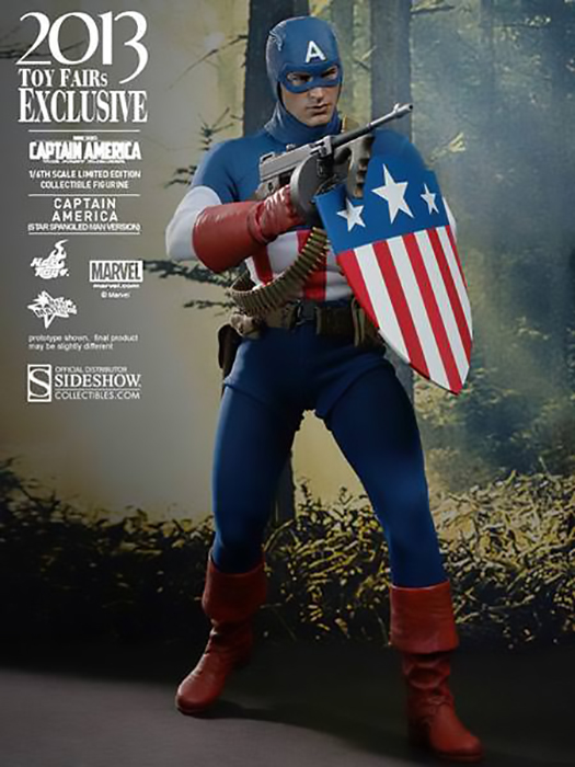 1/6 HOT TOYS - CAPTAIN AMERICA CAP STARSPANGLD SDCC