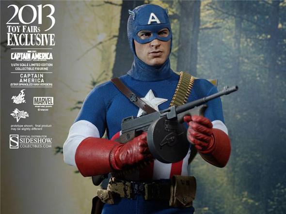 1/6 HOT TOYS - CAPTAIN AMERICA CAP STARSPANGLD SDCC