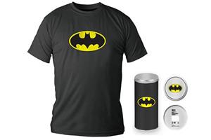 T-SHIRT  DC COMICS BATMAN LOGO BLACK BOY DLX  /  TAGLIA S