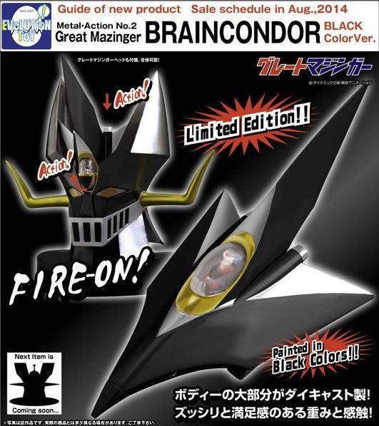 EVOTOY METAL ACTION NO.2 GREAT MAZINGER BRAIN CONDOR  (BLACK COLOR VER.)
