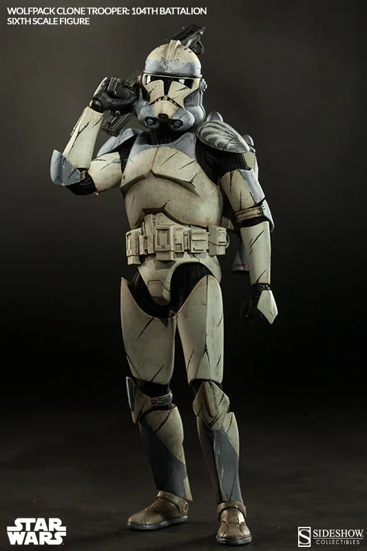 1/6 SIDESHOW TOYS - STAR WARS WOLFPACK CLONE TROOPER 104TH BAT.