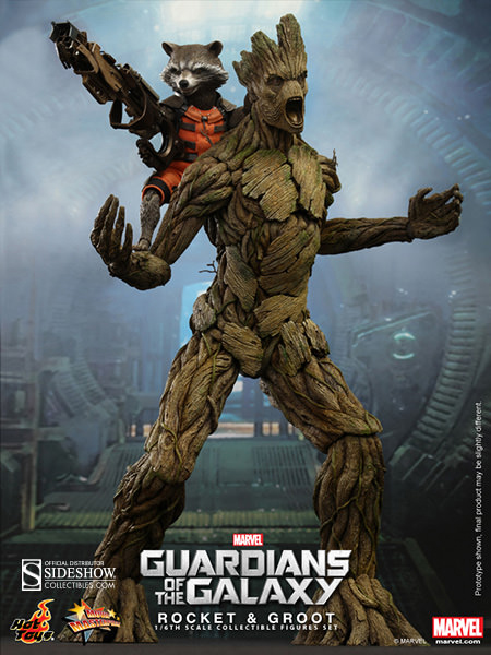 1/6 HOT TOYS - GUARDIANI DELLA GALASSIA - ROCKET E GROOT